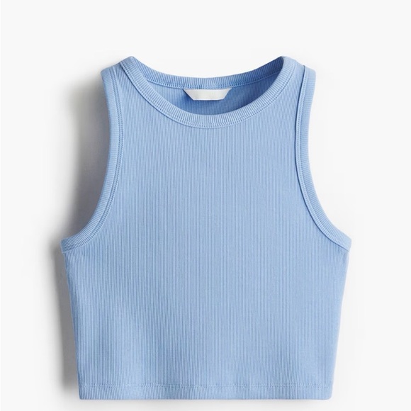 H&M Tops - H&M Light Blue Crop Top